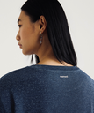 MOMONI T-Shirt Iora Jersey Lurex Bleu Taille 40