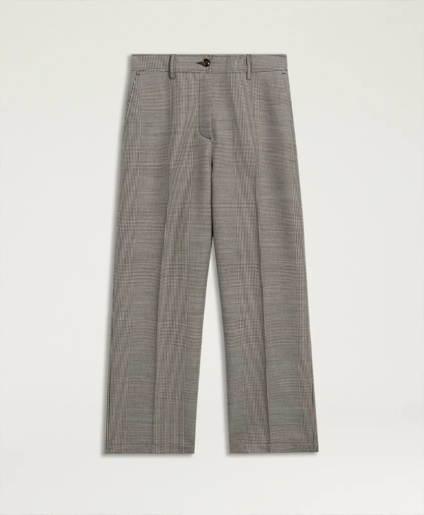 MOMONI Pantalon Jor en laine strech Panna/Nero (38)