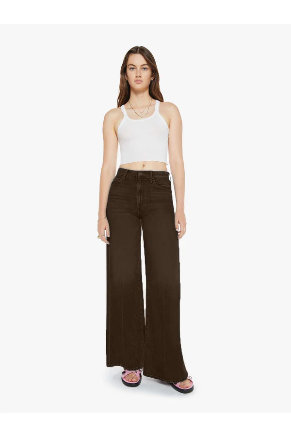 MOTHER DENIM The Undercover Sneak Chocolat