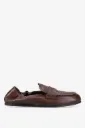 POSA Mocassins Penny Loafer Square en cuir Marron