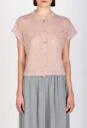 ALYSI Cardigan Manches Courtes Fuzzy Nude