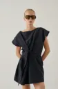 SOEUR Robe Courte Hallie Nouée Bleu Nuit