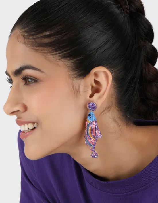 OLIVIA DAR - Candy Fish Boucles d'Oreilles Purple