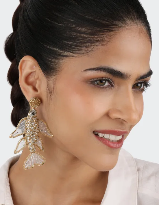 [Bijoux] OLIVIA DAR -  KOI Boucles d'Oreilles Gold