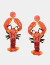 OLIVIA DAR -  Lobster Boucles d'Oreilles Orange