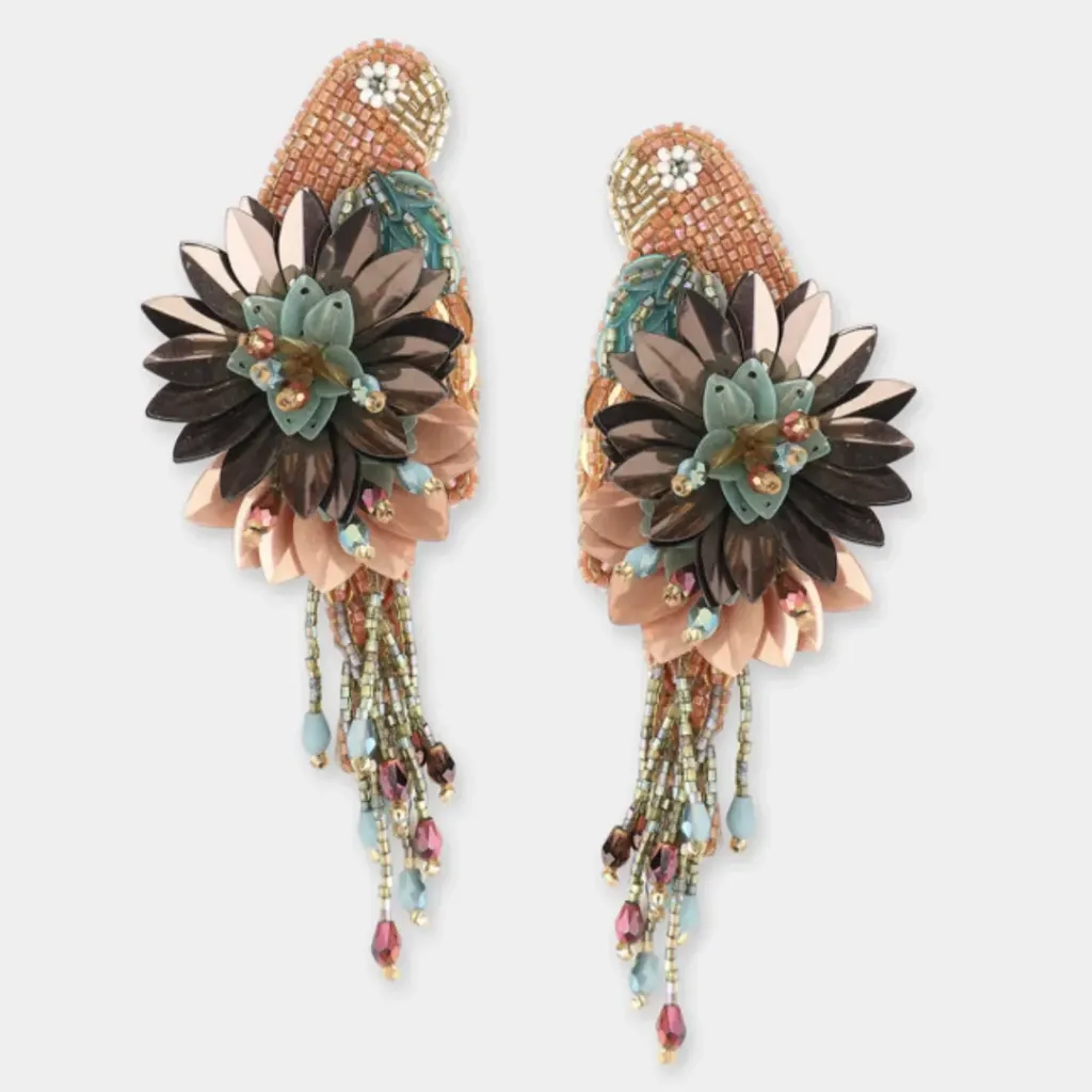 [Bijoux] OLIVIA DAR Boucles d'Oreilles Perroquet Nude