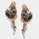 OLIVIA DAR Boucles d'Oreilles Perroquet Nude