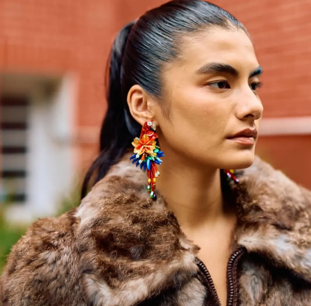 OLIVIA DAR Boucles d'Oreilles Perroquet Red