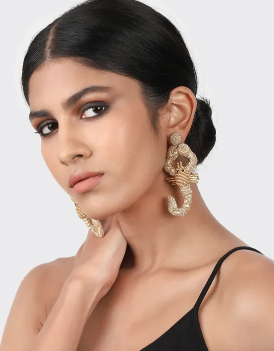 OLIVIA DAR Boucles d'Oreilles Scorpion Gold