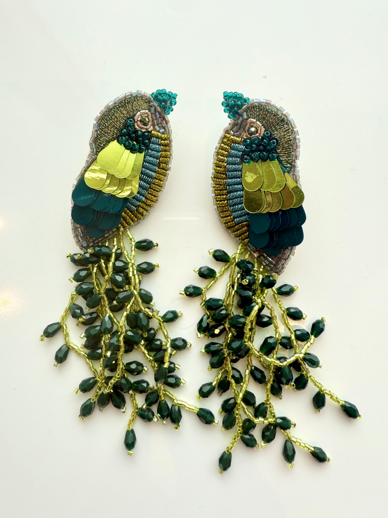 OLIVIA DAR Boucles d'Oreilles Martin Pêcheur Limonade