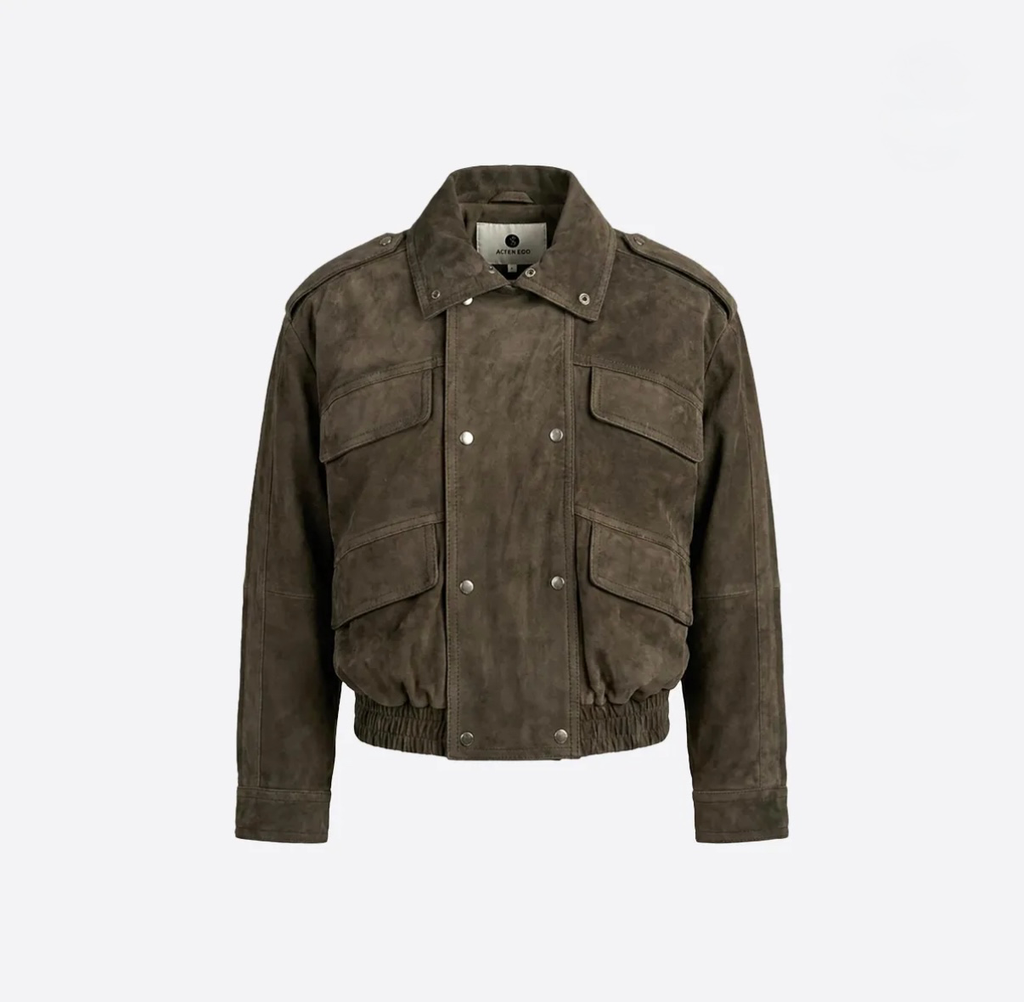 ALTER EGO Blouson Holly Kaki en Suède (S)