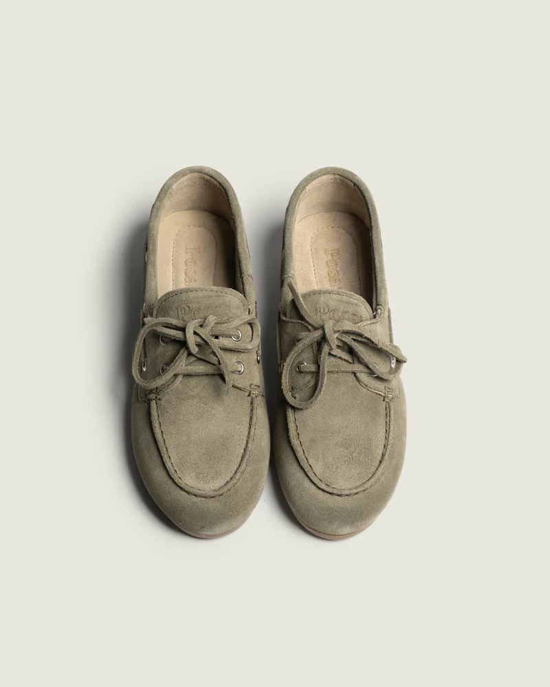 POSA Boat Loafer Brushed Suede Kaki