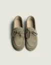 POSA Boat Loafer Brushed Suede Kaki