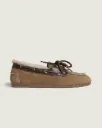 POSA AW 26 Boat Loafer Brushed Fur Leather Coffee Suede Caramelo