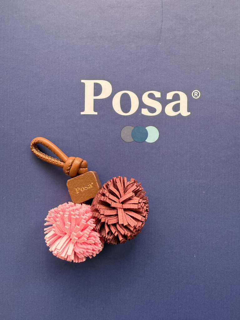[AW26] POSA Charms en Cuir Double Pompon