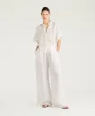 MOMONI Pantalon Aspen en Lin Milk
