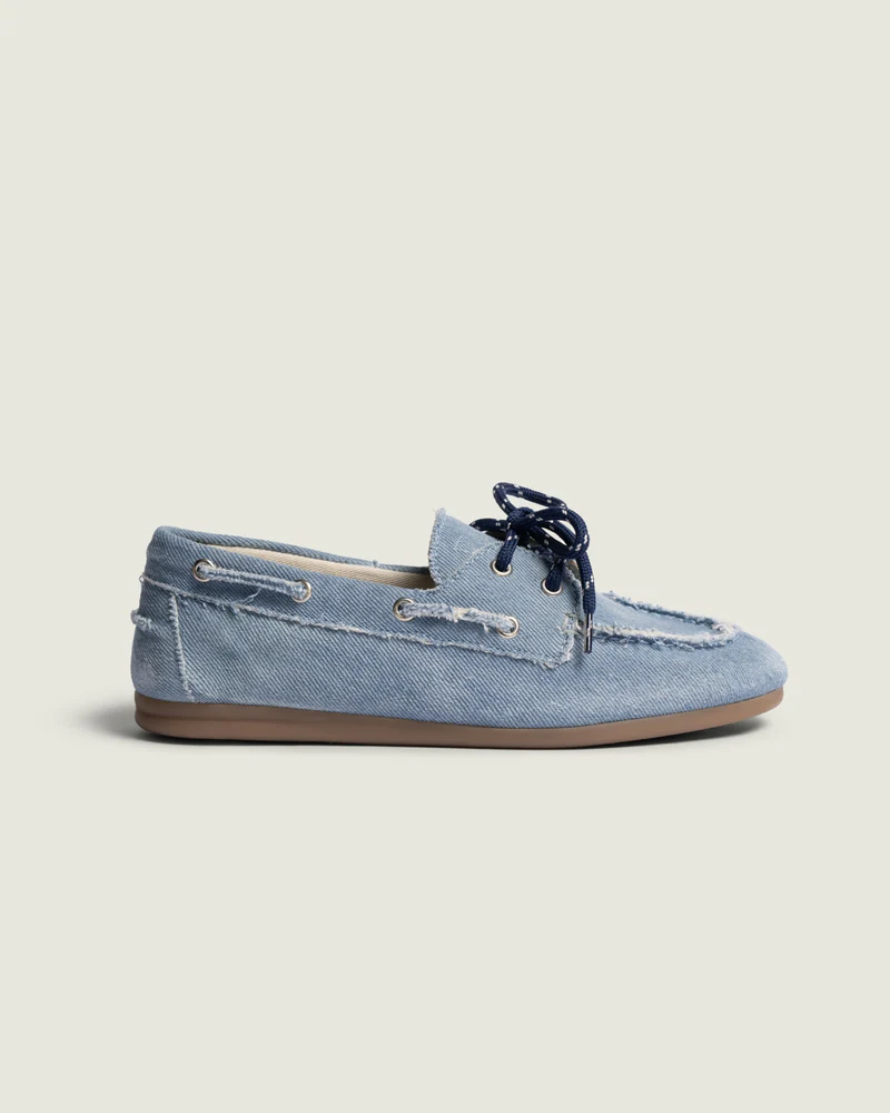 POSA Mocassins Boat Loafer Denim Light Blue - 39