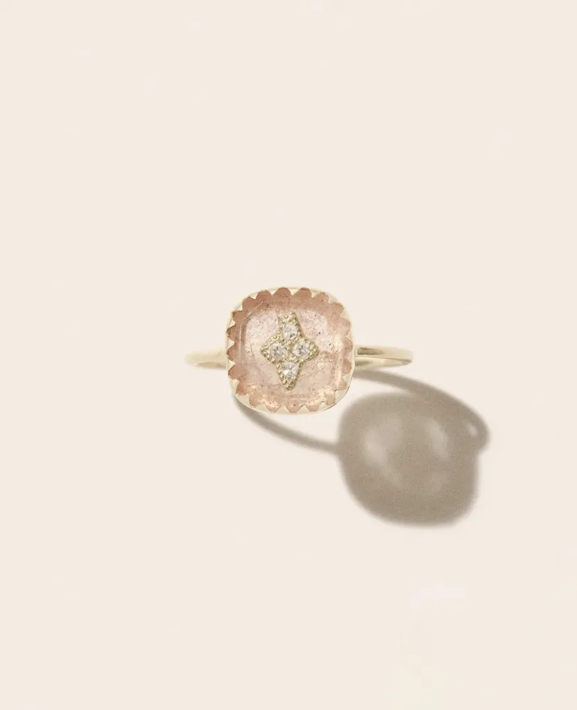 PASCALE MONVOISIN Bague PIERROT STRAWBERRY QUARTZ