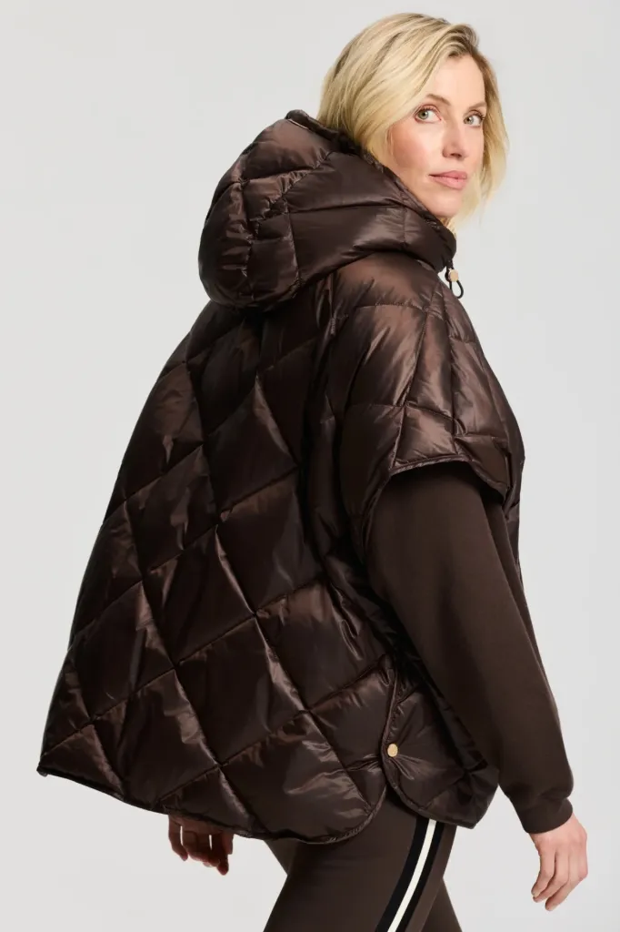 DEBLON - Blouson Cape Bowie Brun Crépuscule Taille Unique