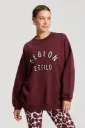 DEBLON - Sweat Peyton Bordeaux Estilo Brodé