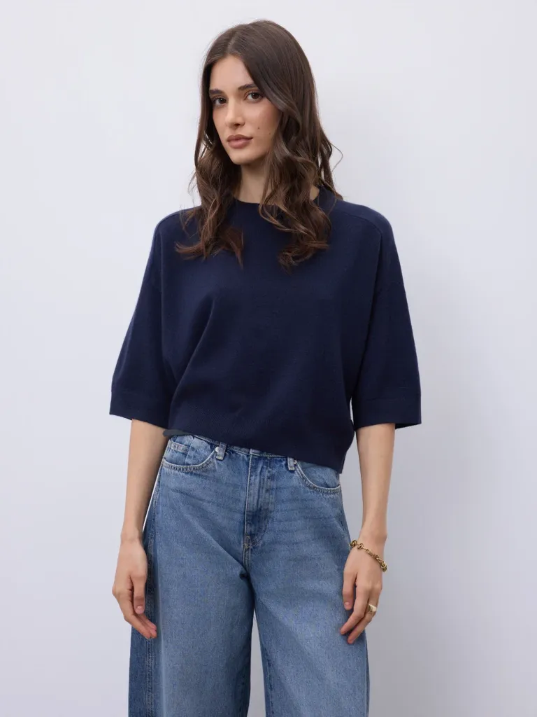 NOTSHY Pull Lilou en Cachemire Marine