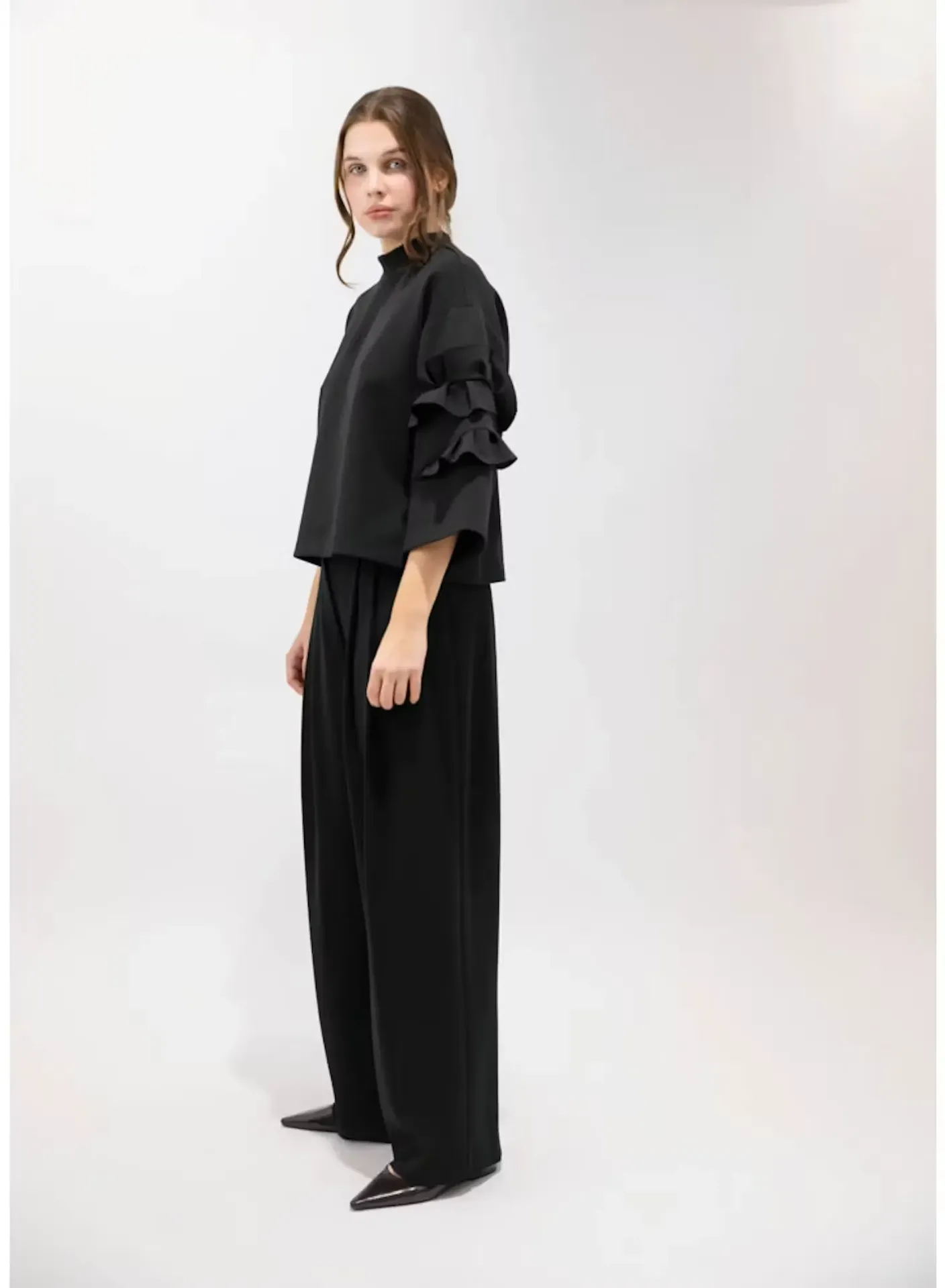 PSOPHIA Blouse Noire Manches 3/4 (S)