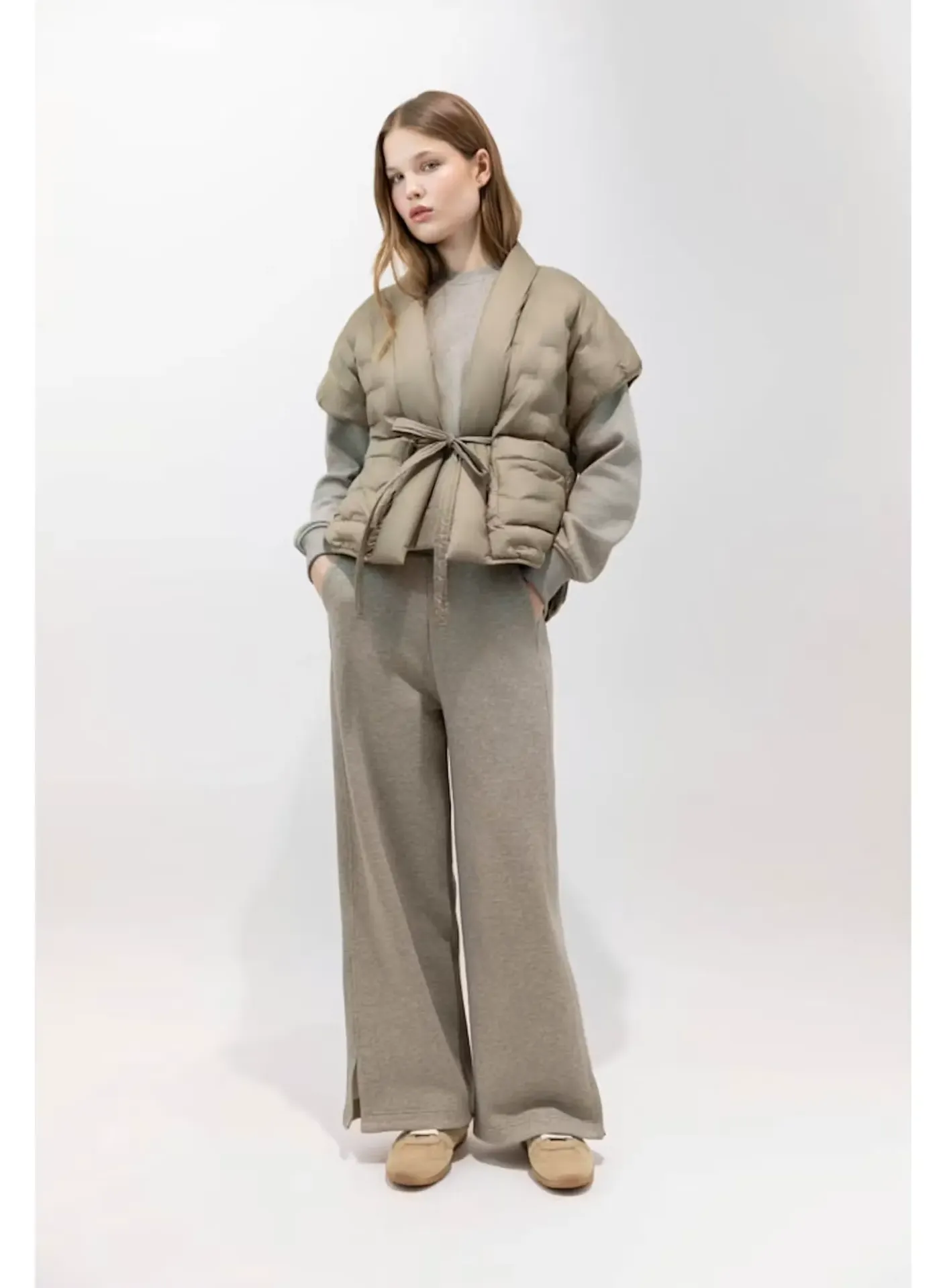 PSOPHIA Veste en Duvet sans Manches Mastic (M)