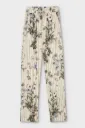 PSOPHIA Pantalon Fluide en Soie Chiffonnée à motif "Dent-de-Lion"