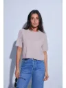 COLORUSH Pull Mont Blanc Boxy Tee Jute