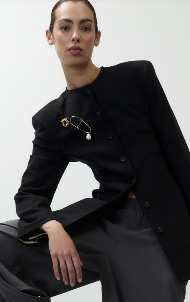 ALYSI - Broche Perla Gold