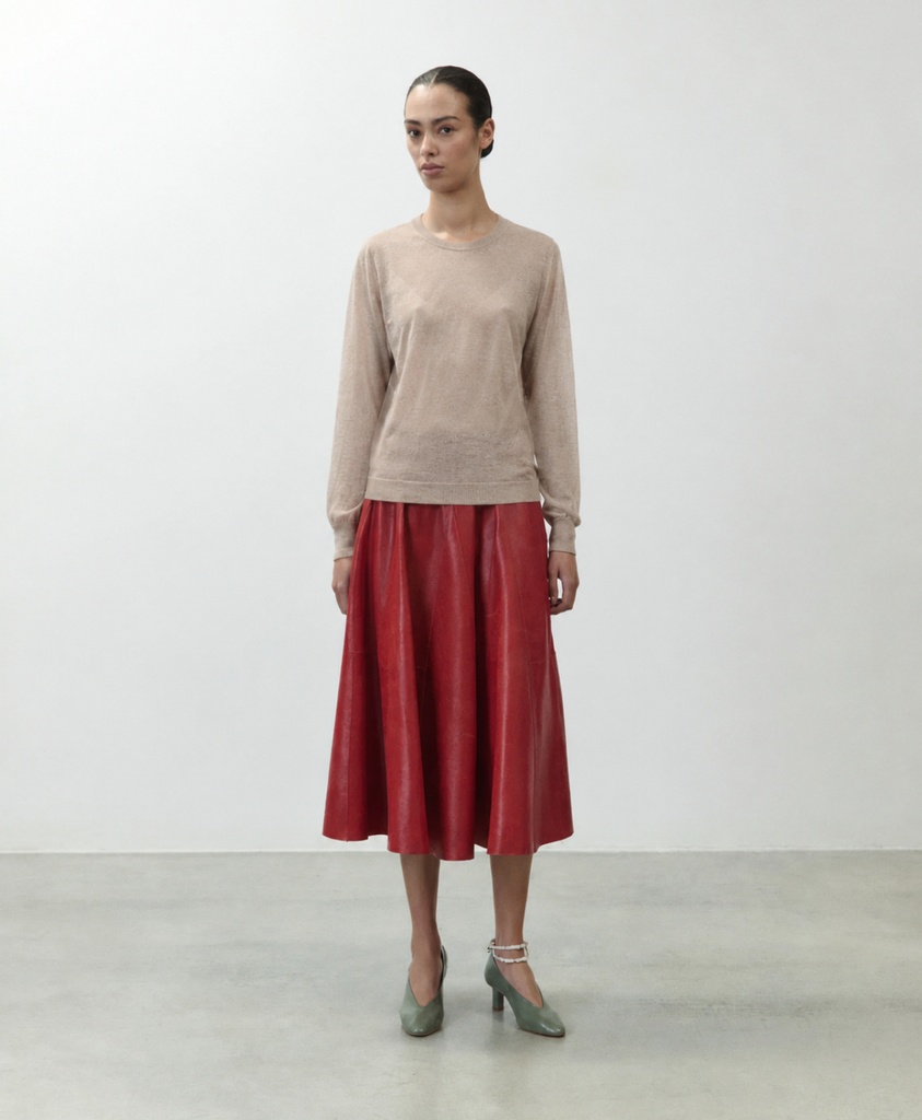 ALYSI - Pull Fin en Laine Lait D'amande