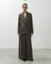 ALYSI - Blazer en Drap de Laine Sigaro