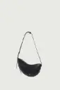 SOEUR - Wino Mini Sac en Cuir Lisse Zippé Noir