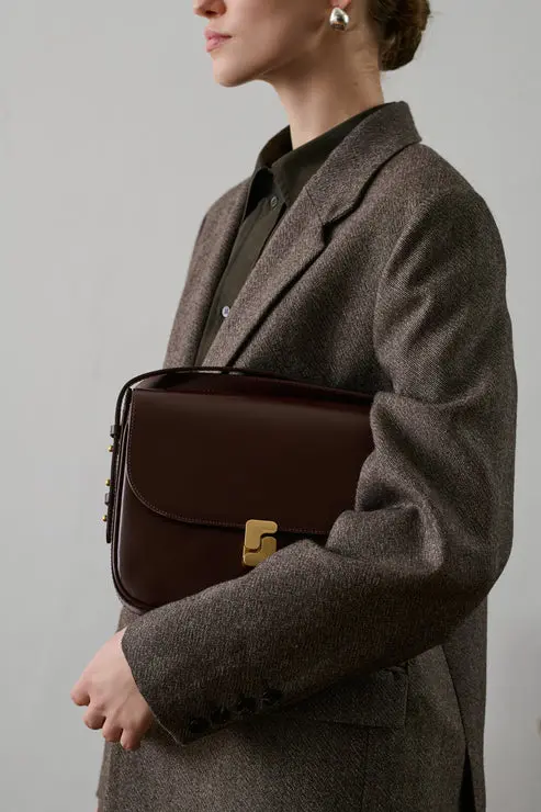 SOEUR - Bellissima Maxi Sac en Cuir Box Chocolat