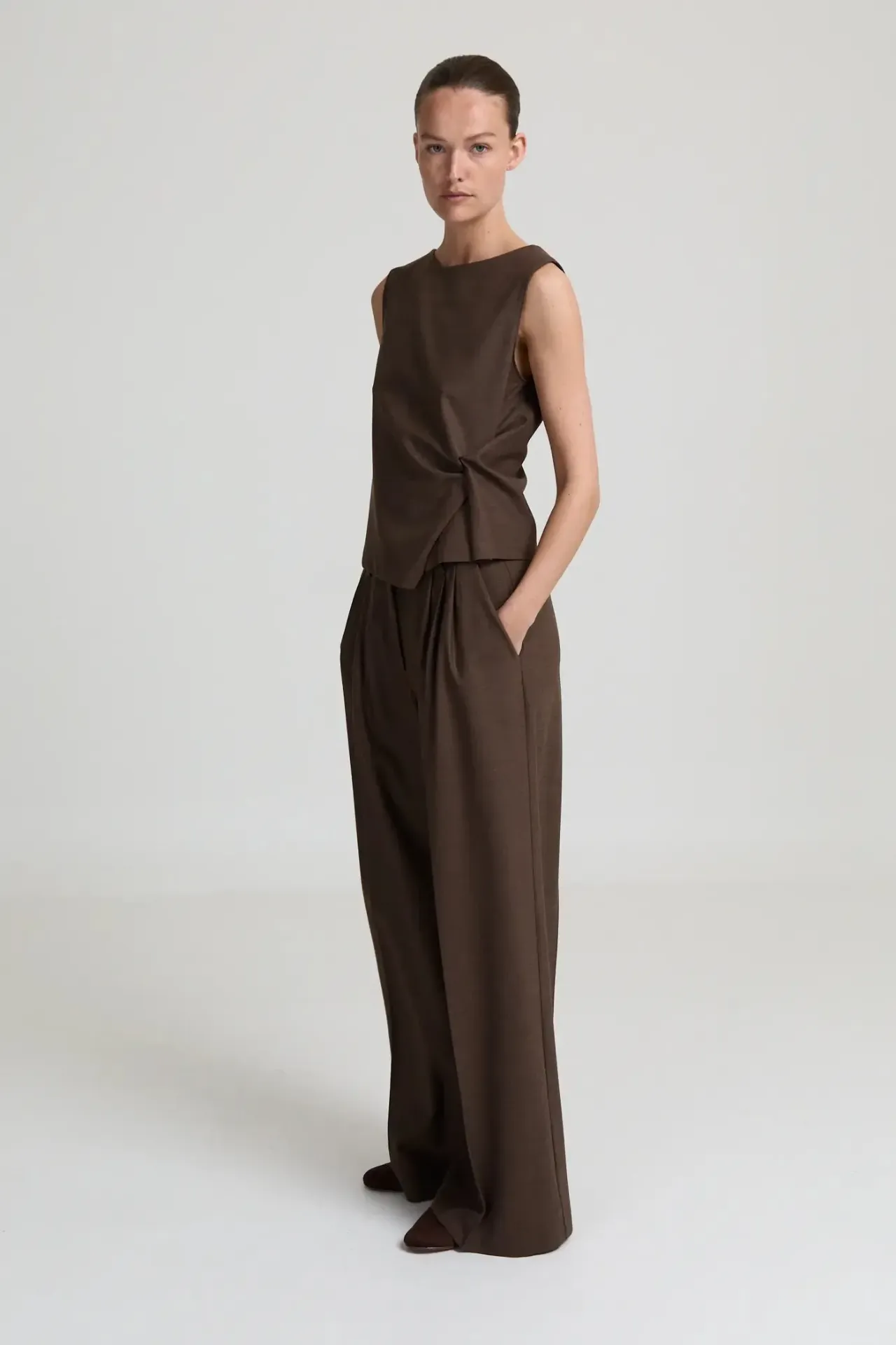 LIVTHELABEL Pantalon Camille Brown