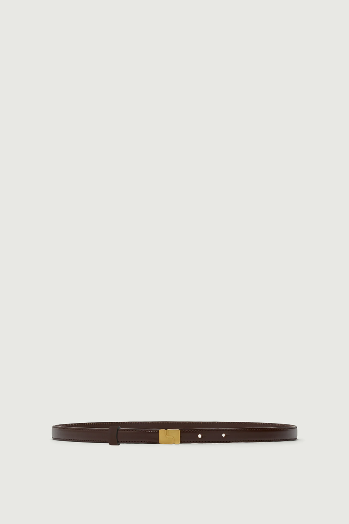 SOEUR Ceinture Nino Very Mini en Cuir Chocolat