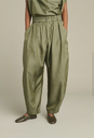 SOEUR Pantalon Vernon en Soie Texturée Vert de Gris Taille 38
