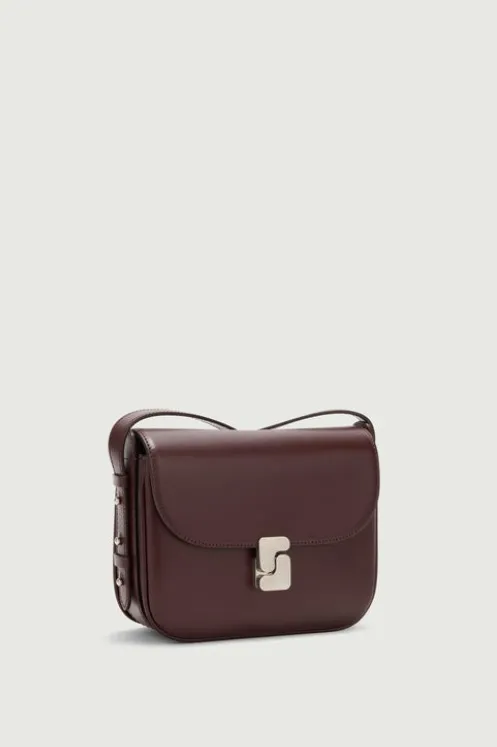 SOEUR Sac Bellissima Mini Bordeaux Argent