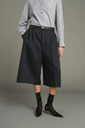 SOEUR - Jupe-Culotte à pinces en laine vierge Jude Deep Navy