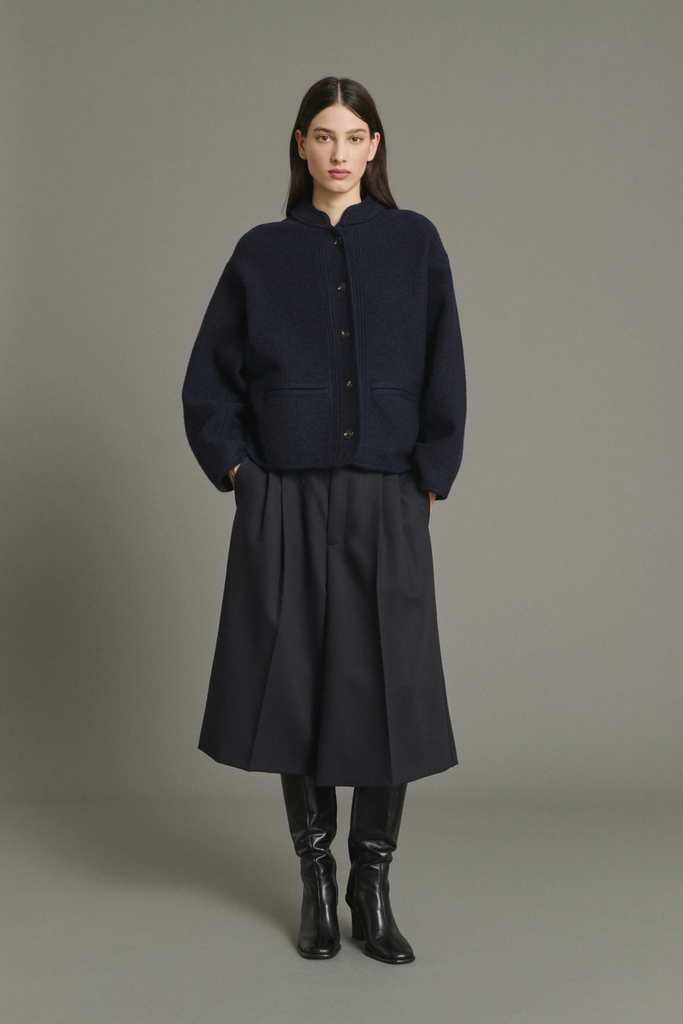 SOEUR - Veste Olympe en bouillie Navy (1)