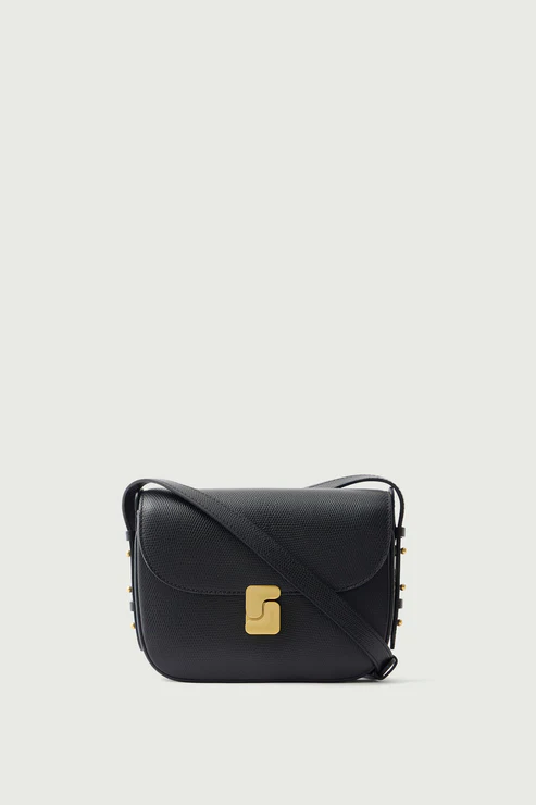 SOEUR - Bellissima Mini Sac en Cuir Noir Caviar