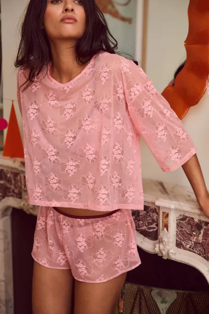 LINGERIE LA NOUVELLE T-Shirt Tiago Bubble Gum