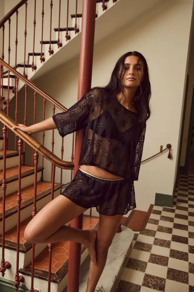 LINGERIE LA NOUVELLE T-Shirt Tiago Black Lace