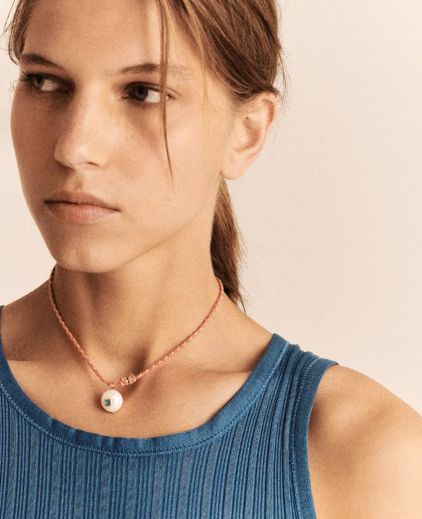 [Bijoux] PASCALE MONVOISIN Collier Eddie Topaze