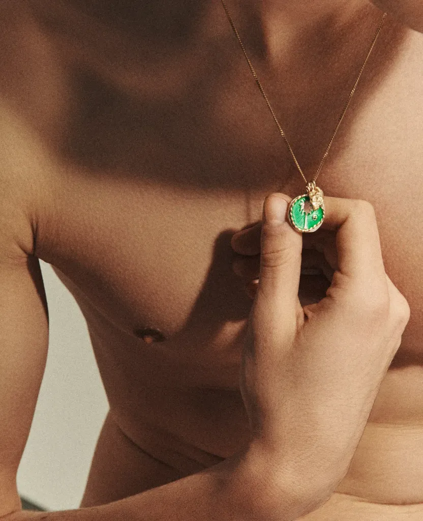 PASCALE MONVOISIN Pendentif Faro Green