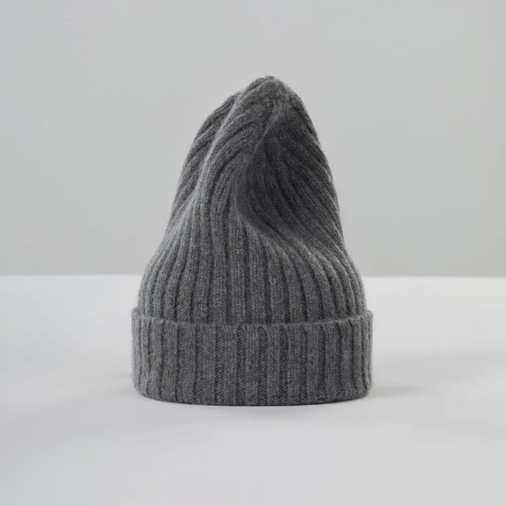LE BONNET AMSTERDAM Le Grand Bonnet Laine d'Agneau & Caregora Slate Grey ARCHIVE