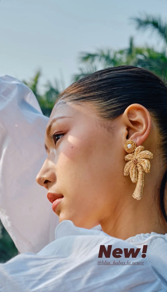 OLIVIA DAR Boucles d'Oreilles Palmier Gold