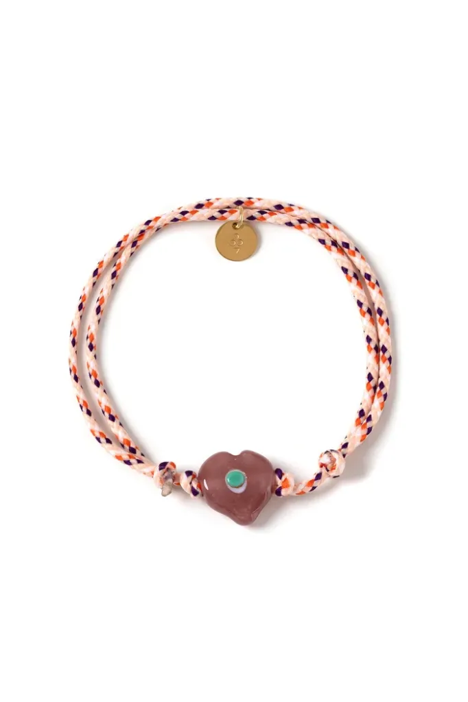 SORBET ISLAND - Bracelet Coeur en Verre Purple