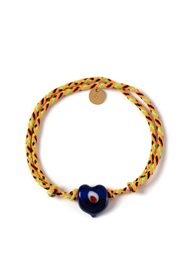 SORBET ISLAND - Bracelet Coeur en Verre Dark Blue