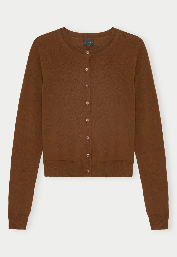 HERSKIND Cardigan Roselle Fin Mérinos Toffee Taille S